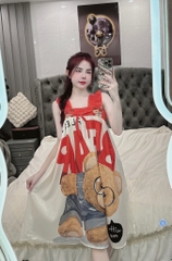 Đầm cánh tiên lụa xước mềm mịn