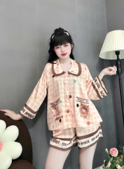 Đồ bộ đùi cổ sen tay lững lụa latin cao cấp
