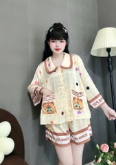Đồ bộ đùi cổ sen tay lững lụa latin cao cấp