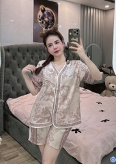 Đồ bộ đùi cổ v lụa latin cao cấp
