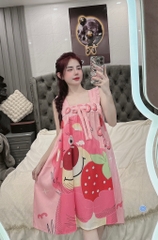 Đầm cánh tiên lụa xước mềm mịn