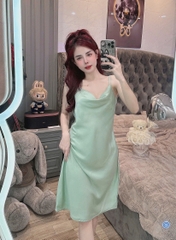 Đầm 2 dây lụa latin