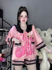 Đồ bộ đùi phối ren lụa latin cao cấp