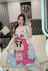 Đầm cánh tiên lụa xước mềm mịn
