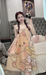 Đầm cánh tiên lụa xước mềm mịn