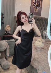 Đầm 2 dây lụa latin