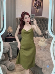 Đầm 2 dây lụa latin