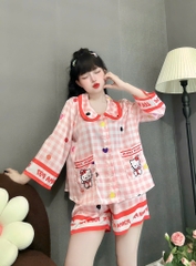 Đồ bộ đùi cổ sen tay lững lụa latin cao cấp
