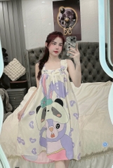 Đầm cánh tiên lụa xước mềm mịn