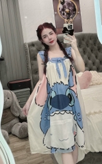 Đầm cánh tiên lụa xước mềm mịn