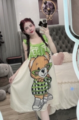 Đầm cánh tiên lụa xước mềm mịn