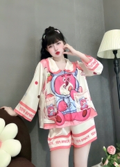 Đồ bộ đùi cổ sen tay lững lụa latin cao cấp