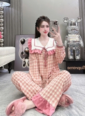 Đồ bộ tiểu thư lụa đũi nhung