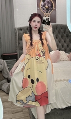 Đầm cánh tiên lụa xước mềm mịn