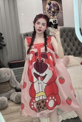 Đầm cánh tiên lụa xước mềm mịn