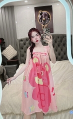 Đầm cánh tiên lụa xước mềm mịn