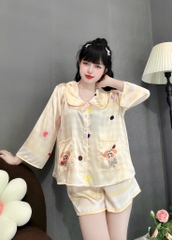 Đồ bộ đùi cổ sen tay lững lụa latin cao cấp
