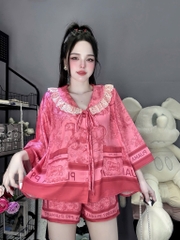 Đồ bộ đùi phối ren lụa latin cao cấp