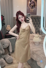 Đầm 2 dây lụa latin