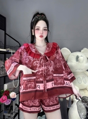 Đồ bộ đùi phối ren lụa latin cao cấp