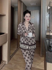 Đồ bộ tay dài lụa xước mềm mịn