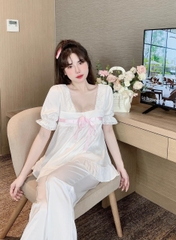 Đồ bộ tay ngắn cổ vuông lụa latin