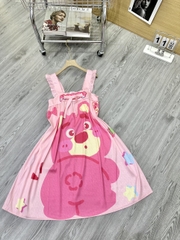 Đầm cánh tiên lụa xước mềm mịn