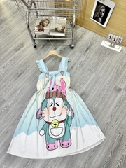 Đầm cánh tiên lụa xước mềm mịn