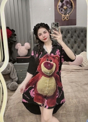 Đầm sơ mi lụa xước mềm mịn
