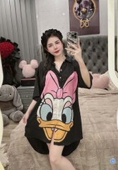 Đầm sơ mi lụa xước mềm mịn
