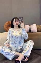 Đồ bộ tay dài cổ tròn lụa latin