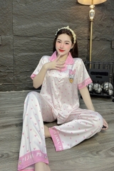 Đồ bộ tay ngắn lụa latin