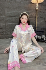 Đồ bộ tay ngắn lụa latin