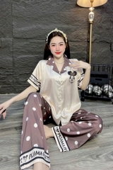 Đồ bộ tay ngắn lụa latin