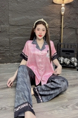 Đồ bộ tay ngắn lụa latin