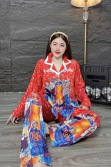 Đồ bộ tay dài lụa latin