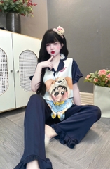 Đồ bộ tay ngắn lụa latin size dưới 60kg