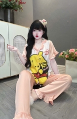 Đồ bộ tay ngắn lụa latin size dưới 60kg