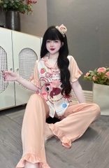 Đồ bộ tay ngắn lụa latin size dưới 60kg