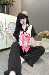 Đồ bộ tay ngắn lụa latin size dưới 60kg
