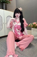 Đồ bộ tay ngắn lụa latin size dưới 60kg