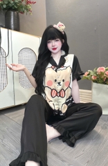 Đồ bộ tay ngắn lụa latin size dưới 60kg