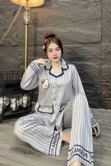 Đồ bộ tay dài túi nấp lụa latin