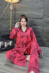 Đồ bộ tay dài túi nấp lụa latin