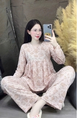 Đồ bộ tay dài tole lạnh size dưới 60kg