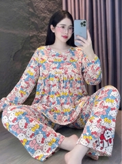 Đồ bộ tay dài tole lạnh size dưới 60kg