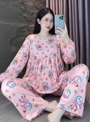Đồ bộ tay dài tole lạnh size dưới 60kg