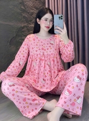 Đồ bộ tay dài tole lạnh size dưới 60kg