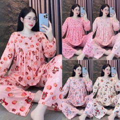 Đồ bộ tay dài tole lạnh size dưới 60kg