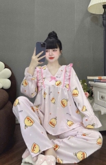 Đồ bộ tay dài lụa mango size dưới 60kg